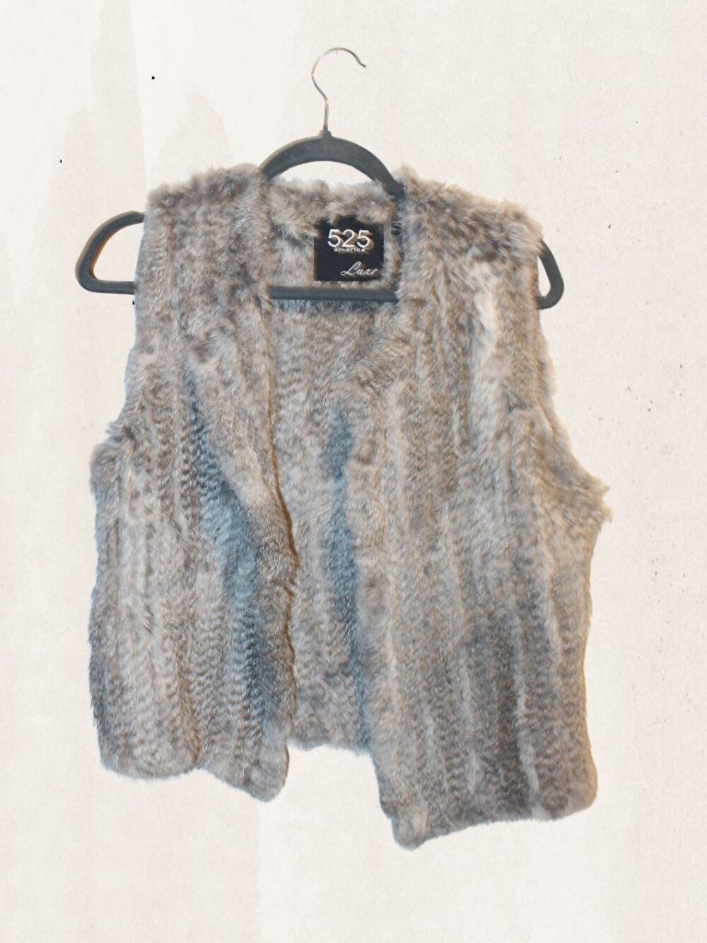 525 America Rabbit Fur Vest. Size LARGE